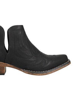 Roper Ava Embroidered Snip Toe Cowboy Booties Womens Black Casual Boots 09-021-1